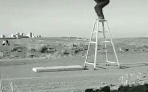 Stuntman Shoots Scene For Movie, Incredible Stunt - Fun - VIDEOTIME.COM