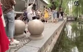 Parkour Guys Jump Over Pond With Ease