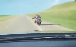 Colorado Captain On A Motorcycle