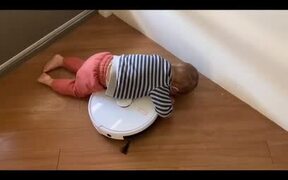Baby Falls Asleep in Unique Position