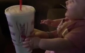 Adorable Baby Loves Sound of Ice Shaking in Cup - Kids - VIDEOTIME.COM