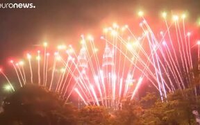Malaysia Welcomes The New Year With Fireworks