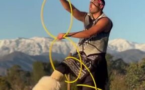 Native Hoop Dancer Performs Healing Ceremony