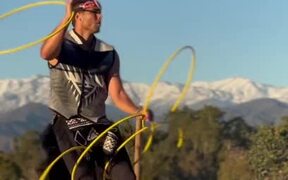 Native Hoop Dancer Performs Healing Ceremony