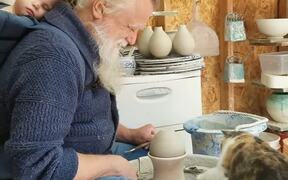 Cat Plays With Pottery Wheel - Animals - VIDEOTIME.COM