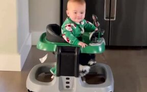 Puppy Loves to be Next to Baby Son - Animals - VIDEOTIME.COM