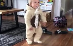 Toddler Tries for Hug but Face Plants Instead