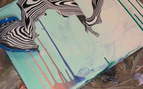 Artist Spills Paint To Make A Mind-bending Pattern - Fun - VIDEOTIME.COM