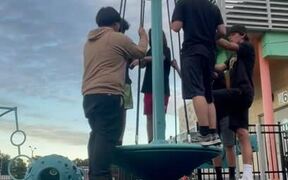 Boy Fall Off Ride While Trying to Run it
