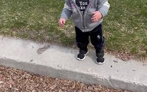 Toddler Trips While Attempting To Walk Ahead