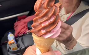 Grandma’s Face Lights up When She Sees Ice Cream