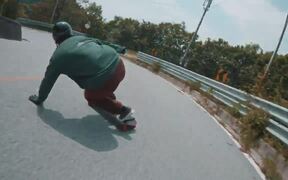 Person Does Downhill Long Boarding - Sports - VIDEOTIME.COM