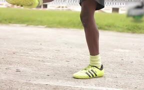 Boy Performs Cool Freestyle Football Tricks - Kids - VIDEOTIME.COM