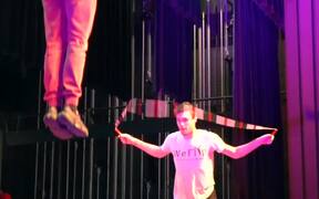 Guy Performs Tricks While Duo Jumps on Teeterboard - Fun - VIDEOTIME.COM