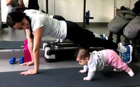 Adorable Girl Is Already a PRO At The Gym Stuff - Kids - VIDEOTIME.COM
