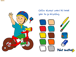 Caillou Coloring Game Play Online At Y8 Com