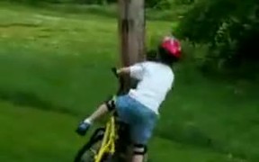 Little Kid on Bike Rides Into Pole - Fun - VIDEOTIME.COM
