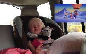 Girl Gets Emotional While Watching Cartoon
