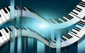 Double Flowing Piano Keys - Anims - VIDEOTIME.COM