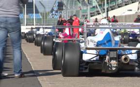 Race Cars Leaving Grid