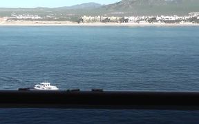 Seagull Eating Crackers On Ship Rail Boat Behind - Animals - VIDEOTIME.COM