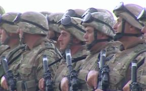 NATO Secretary General Addressing Georgian Troops