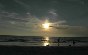 Sunset Scene at Beach