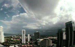 Heavy Storm Over a City