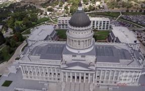 Utah State Capitol Building aerial view HD