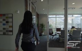 Woman Walking into Conference Room Slow Motion
