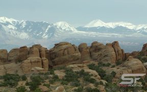 Sandstone Layers with the La Sal Mountains - Fun - VIDEOTIME.COM