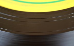 Spinning Vinyl Close Up
