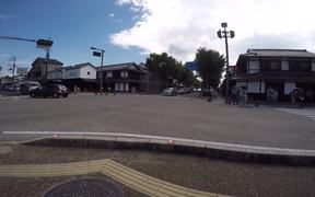 Busy Castle Road in Hikone