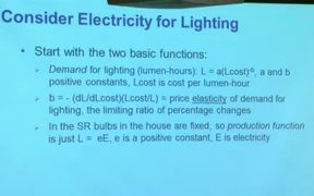 Lecture 8 - Economics of Energy Demand