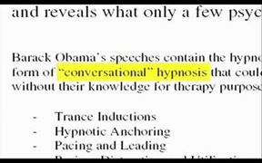 Obama's Use of Conversational Hypnosis Techniques