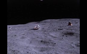 Apollo 16 Lunar Rover in use on the Moon