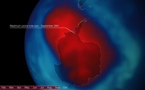Ozone Hole Over the South Pole