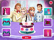 Frozen Family cooking Wedding Cake