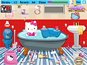 Hello Kitty Bathroom Cleanup