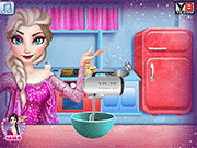 Cooking Christmas Cake with Elsa