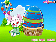 Easter Bunny and Colorful Eggs